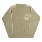 LEVI'S Mens Beige Cotton Patterned Crew Neck Basic Knit Jumper M Casual Knitwear
