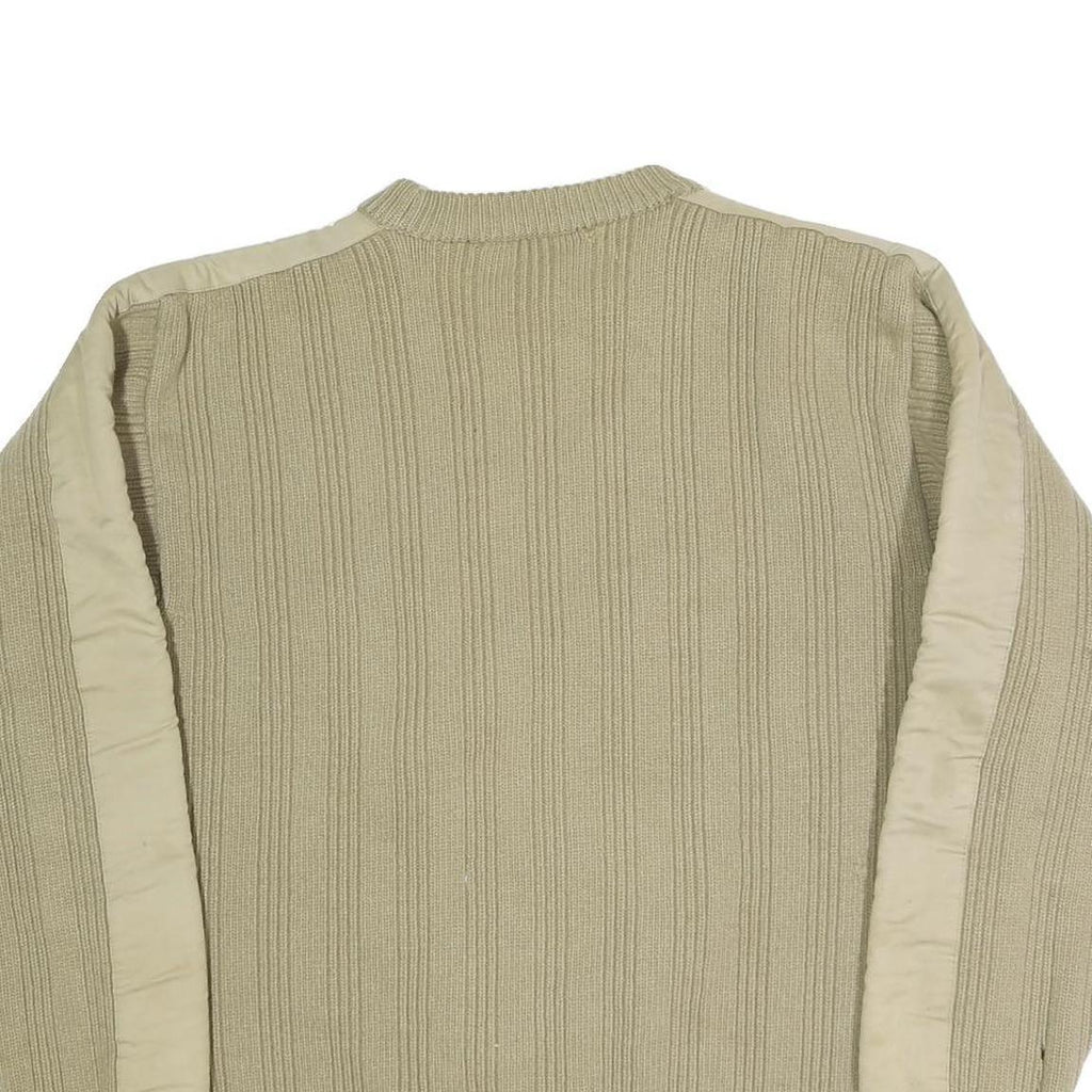 LEVI'S Mens Beige Cotton Patterned Crew Neck Basic Knit Jumper M Casual Knitwear