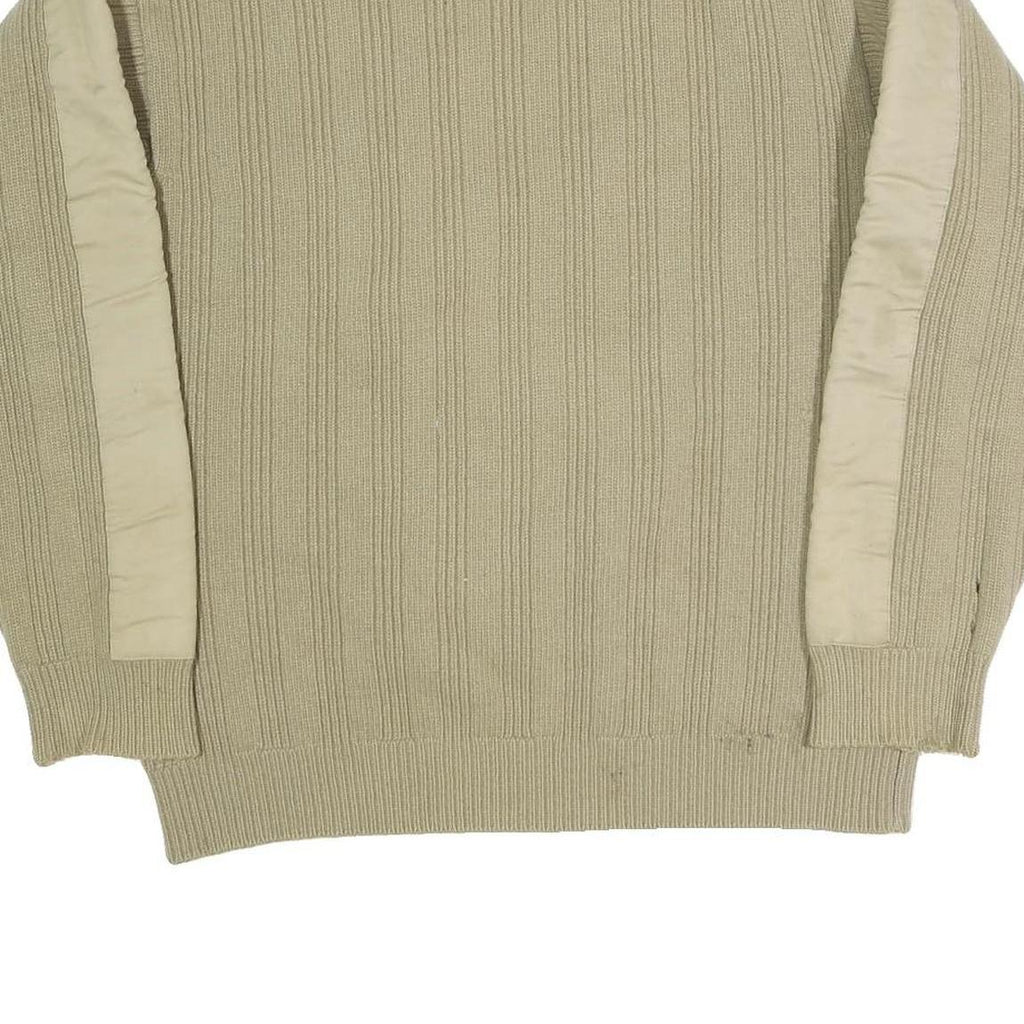 LEVI'S Mens Beige Cotton Patterned Crew Neck Basic Knit Jumper M Casual Knitwear