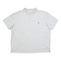 CARHARTT Mens Grey Short Sleeve Plain 2XL Cotton Blend Polo Shirt Casual