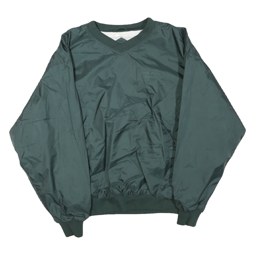 SPORT-TEK Mens Green Jacket L Polyester Blend Plain Zip Casual Lightweight