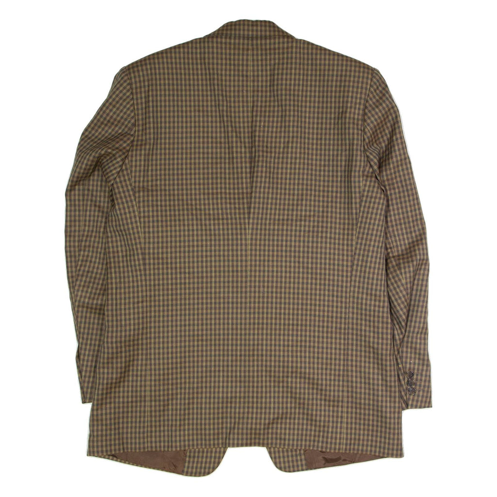 BOSS Mens Blazer Jacket Brown Wool Check L