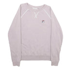 FILA Womens Purple Crew Neck M Sweater Cotton Blend Casual Lightweight Logo