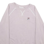 FILA Womens Purple Crew Neck M Sweater Cotton Blend Casual Lightweight Logo