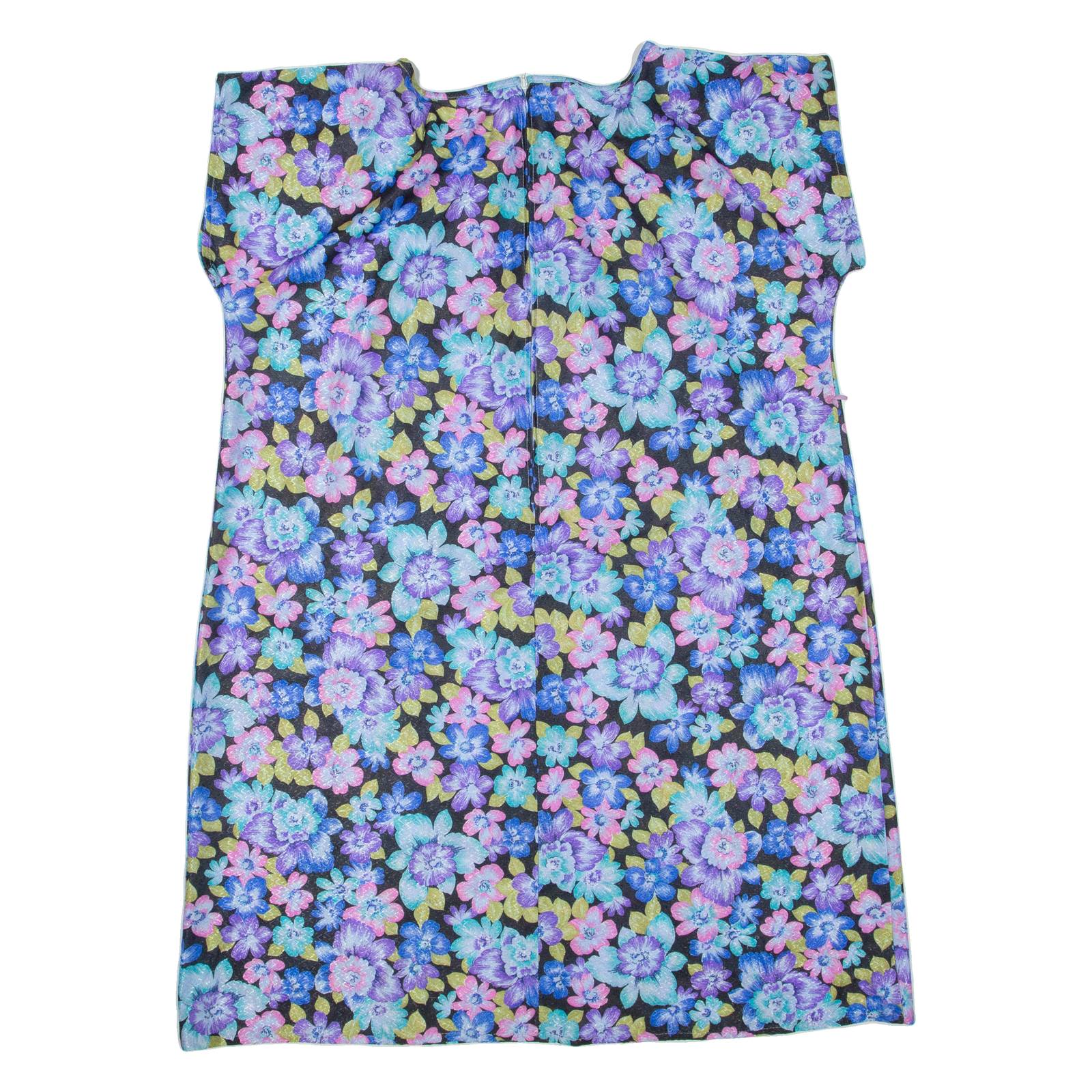 Womens Shift Dress Blue Floral Short Sleeve Knee Length XL