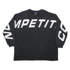 NAUTICA Womens Black Cotton Blend Crew Neck Sweatshirt M Competition Graphic