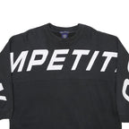 NAUTICA Womens Black Cotton Blend Crew Neck Sweatshirt M Competition Graphic