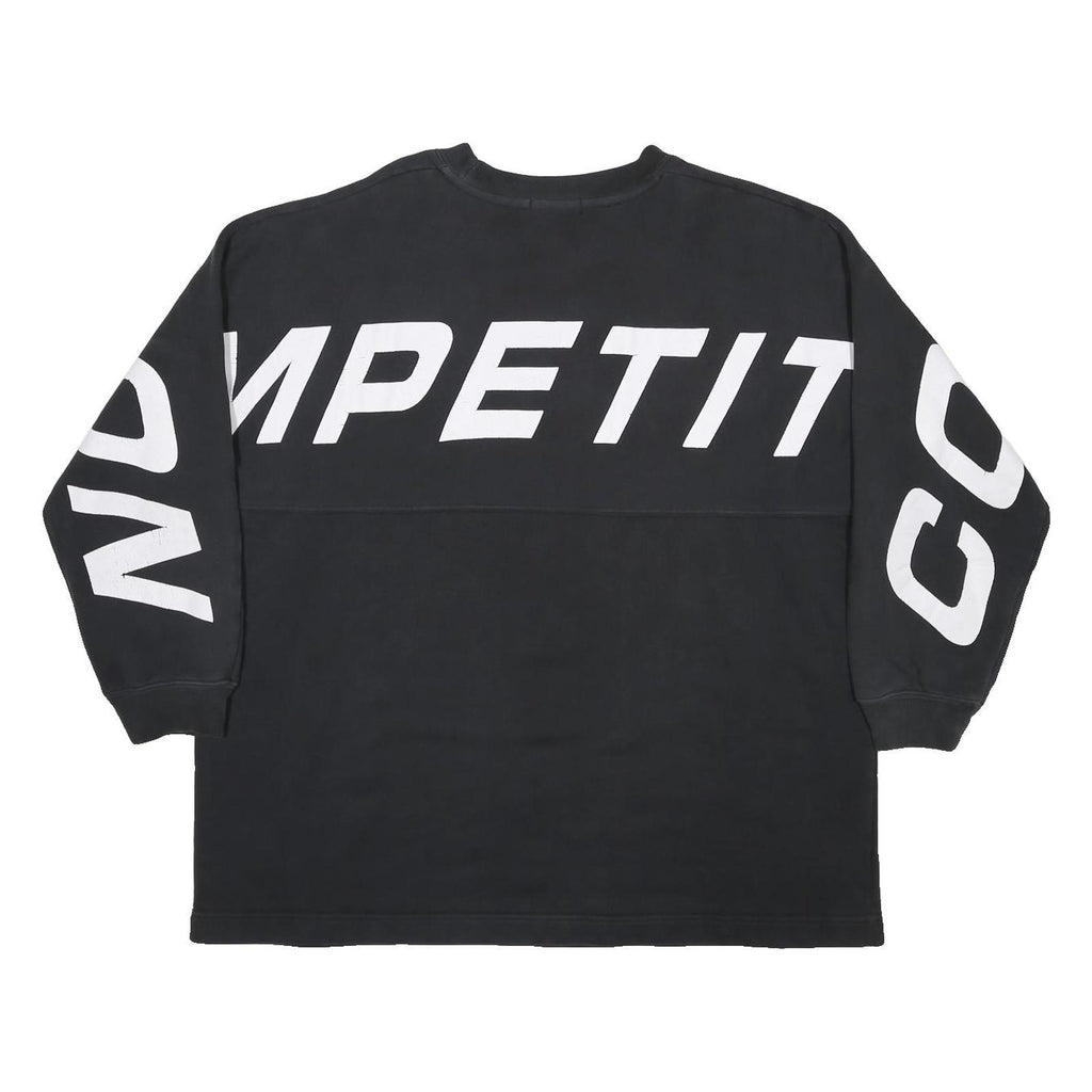 NAUTICA Womens Black Cotton Blend Crew Neck Sweatshirt M Competition Graphic