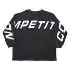NAUTICA Womens Black Cotton Blend Crew Neck Sweatshirt M Competition Graphic