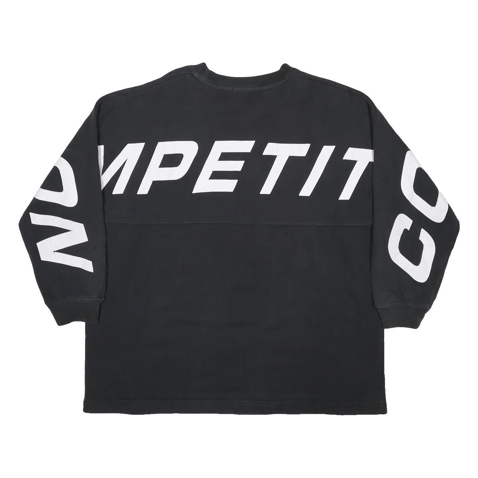 NAUTICA Womens Black Cotton Blend Crew Neck Sweatshirt M Competition Graphic