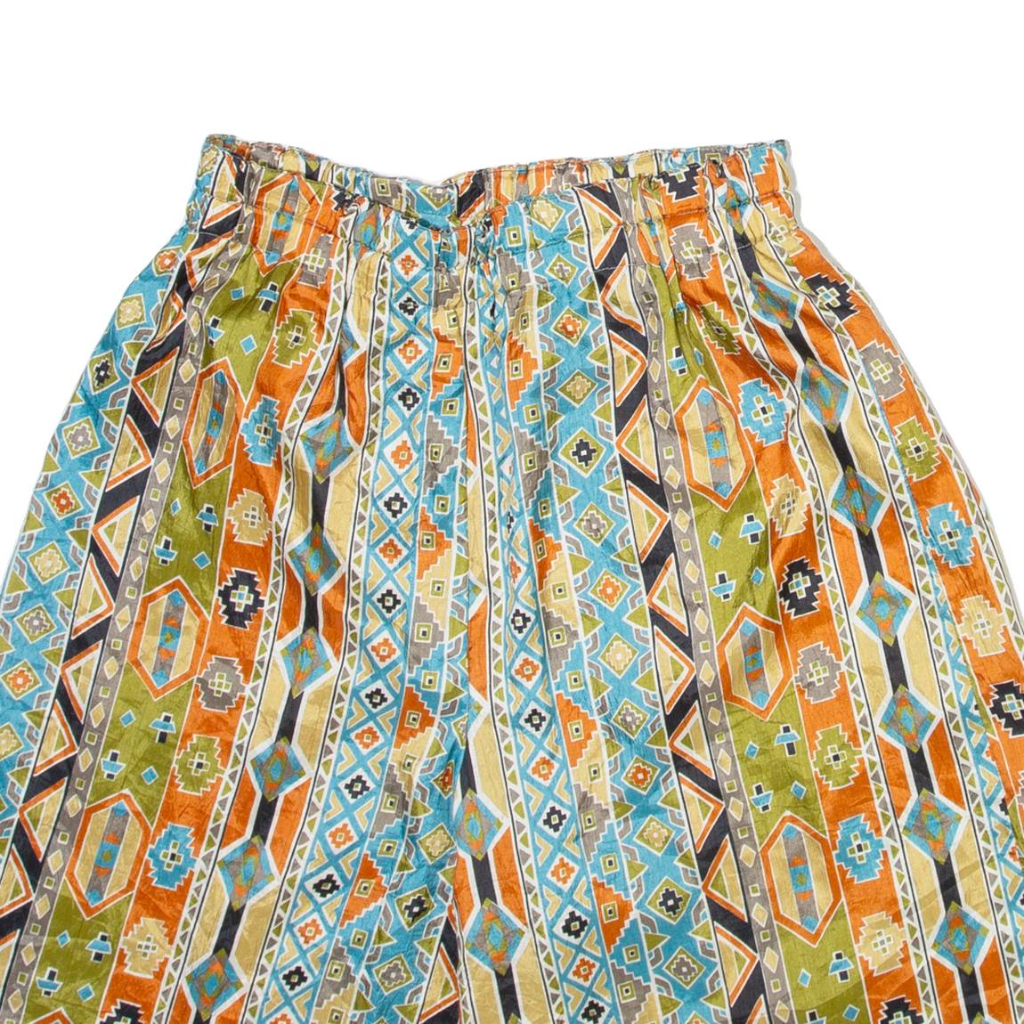 Mens Casual Shorts Orange Relaxed Crazy Pattern XS W26