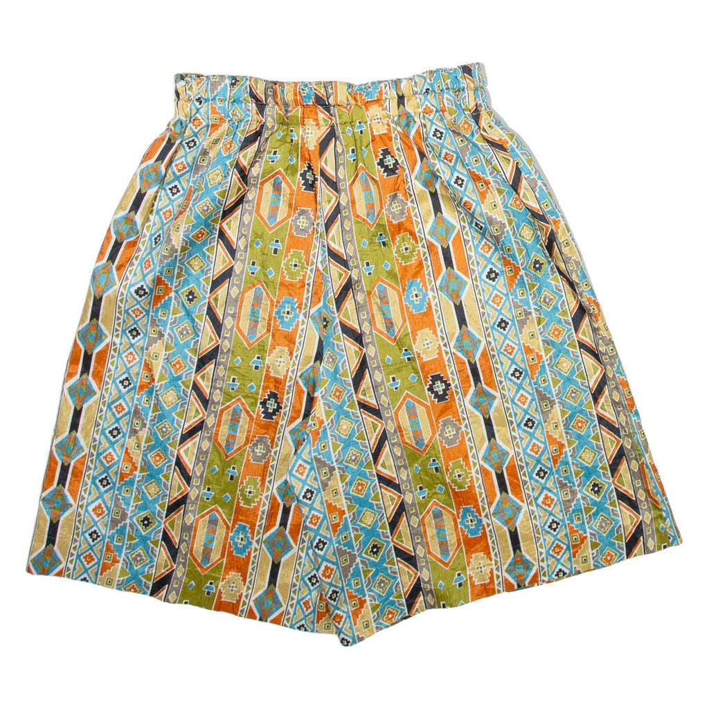 Mens Casual Shorts Orange Relaxed Crazy Pattern XS W26