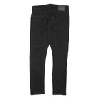 LEVI'S 512 Mens Slim Black Denim Raw W31 L27 Distressed Detail Jeans