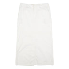 OLD NAVY Womens White Cargo Midi Cotton Blend Skirt M Pockets Casual
