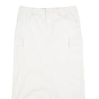 OLD NAVY Womens White Cargo Midi Cotton Blend Skirt M Pockets Casual