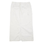 OLD NAVY Womens White Cargo Midi Cotton Blend Skirt M Pockets Casual