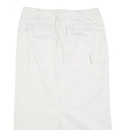 OLD NAVY Womens White Cargo Midi Cotton Blend Skirt M Pockets Casual