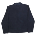 NAUTICA Mens Navy Blue Fleece Zip Jacket L Warm Casual Outdoor