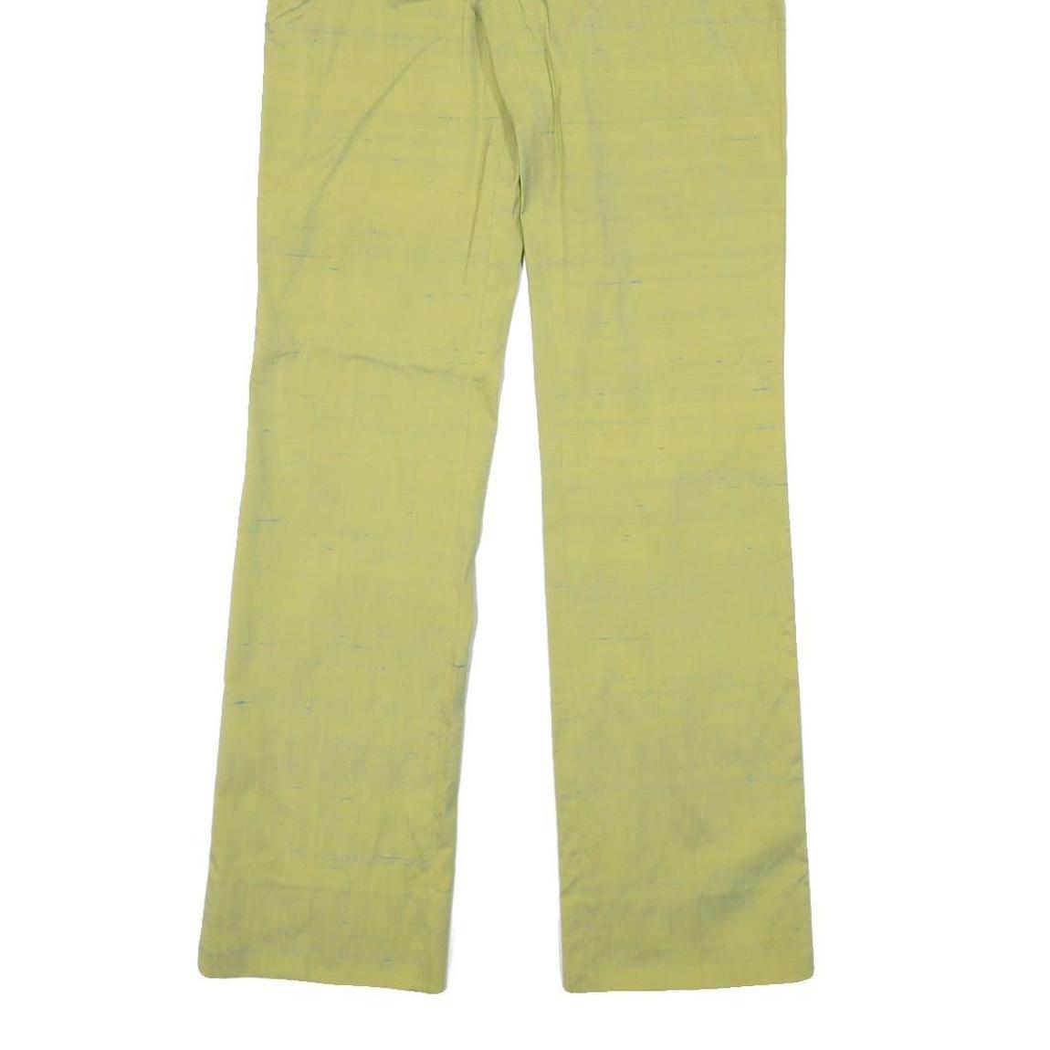JOSEPH Womens Silk Blend Yellow Slim Straight Trousers W30 L32 Elegant Comfort