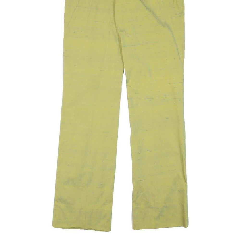 JOSEPH Womens Silk Blend Yellow Slim Straight Trousers W30 L32 Elegant Comfort
