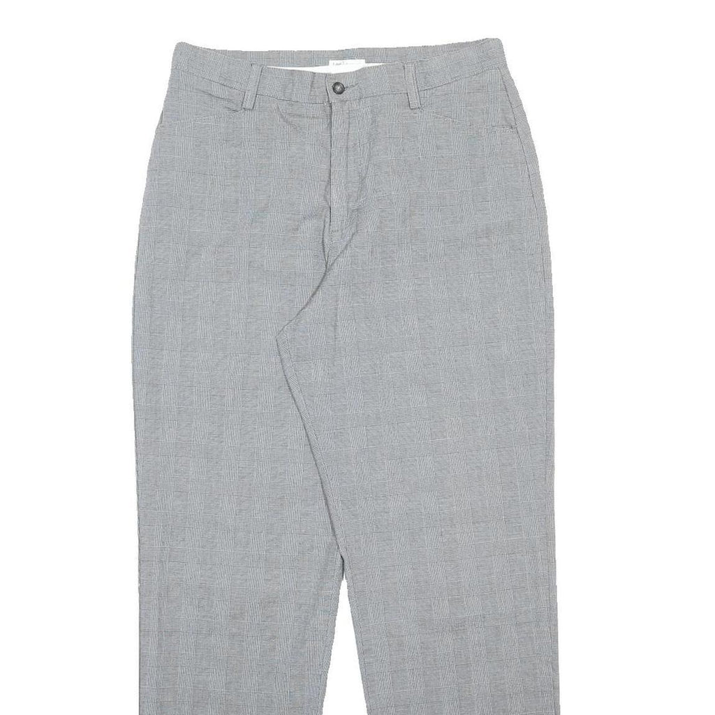 LEE Womens Cotton Blend Grey Regular Straight Trousers W32 L32 Classic Workwear