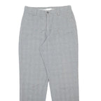LEE Womens Cotton Blend Grey Regular Straight Trousers W32 L32 Classic Workwear
