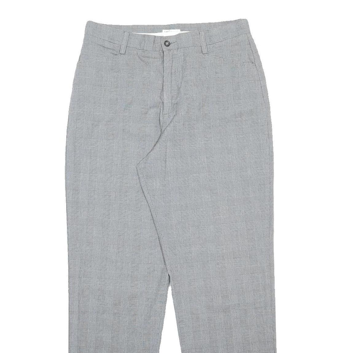 LEE Womens Cotton Blend Grey Regular Straight Trousers W32 L32 Classic Workwear