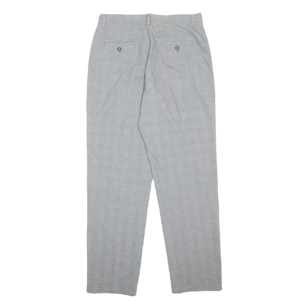 LEE Womens Cotton Blend Grey Regular Straight Trousers W32 L32 Classic Workwear
