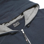 CHAMPION Mens Navy Blue ¼ Zip Hoodie M Cotton Blend Logo Sweatshirt