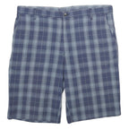 DICKIES Mens Blue Check Casual Shorts 2XL W42 Cotton Blend Comfortable Fit