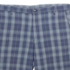 DICKIES Mens Blue Check Casual Shorts 2XL W42 Cotton Blend Comfortable Fit