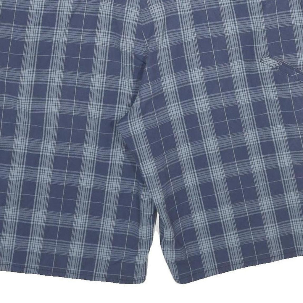DICKIES Mens Blue Check Casual Shorts 2XL W42 Cotton Blend Comfortable Fit