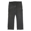 DICKIES Mens Relaxed Black Cotton Blend Trousers W36 L30 Workwear Zip Closure