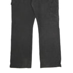 DICKIES Mens Relaxed Black Cotton Blend Trousers W36 L30 Workwear Zip Closure