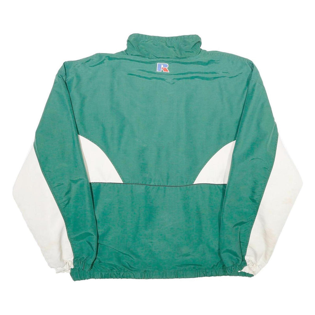 RUSSELL ATHLETIC Mens Green & White Diamond San Francisco Bowl Nylon Jacket XL