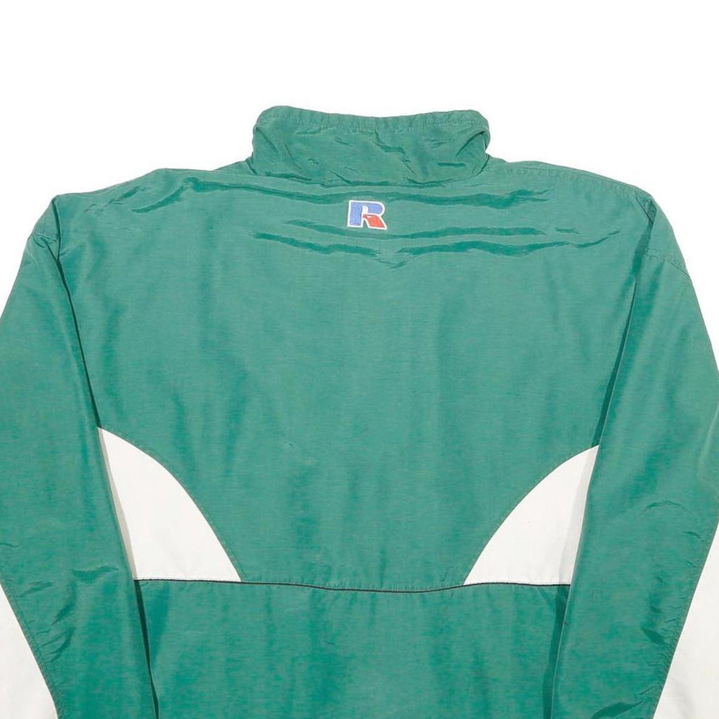 RUSSELL ATHLETIC Mens Green & White Diamond San Francisco Bowl Nylon Jacket XL