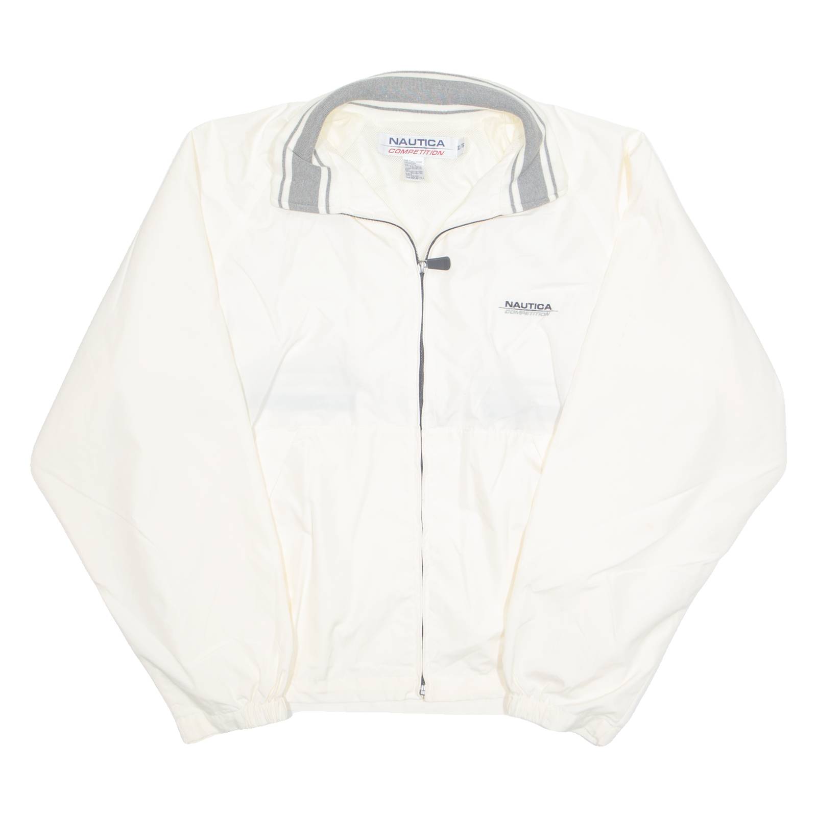 NAUTICA Mesh Lined Mens Windbreaker Jacket Cream L