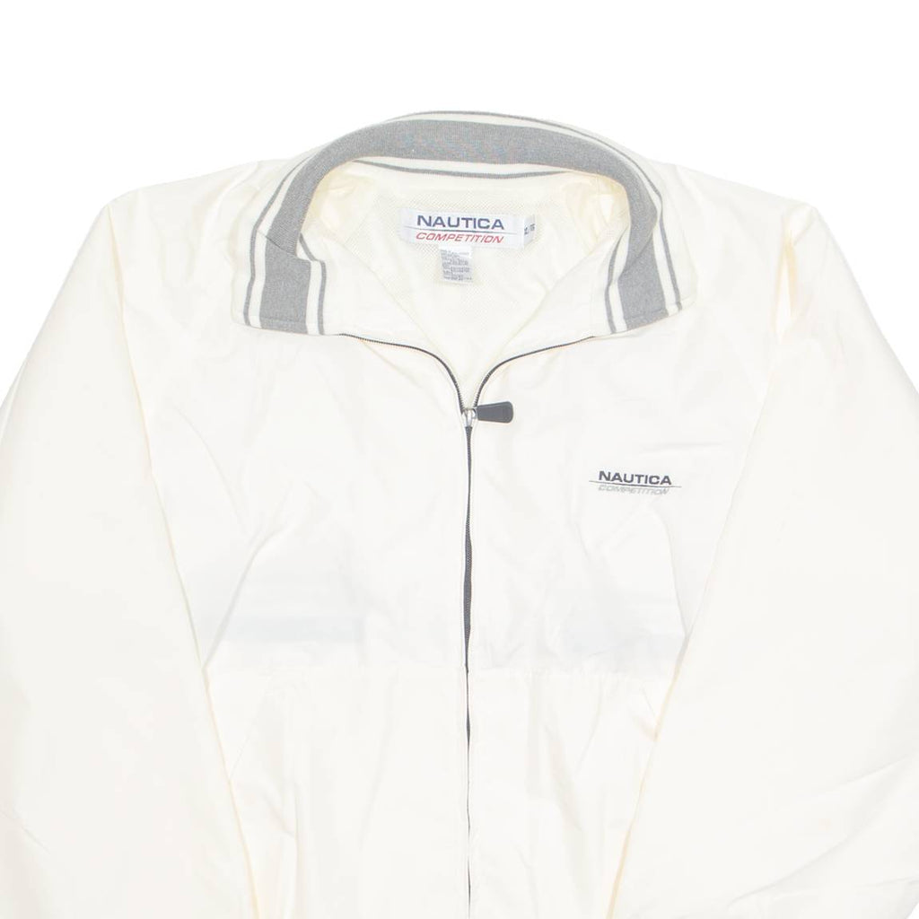 NAUTICA Mesh Lined Mens Windbreaker Jacket Cream L