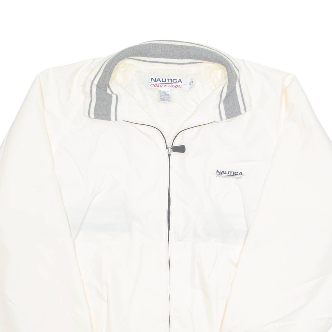 NAUTICA Mesh Lined Mens Windbreaker Jacket Cream L