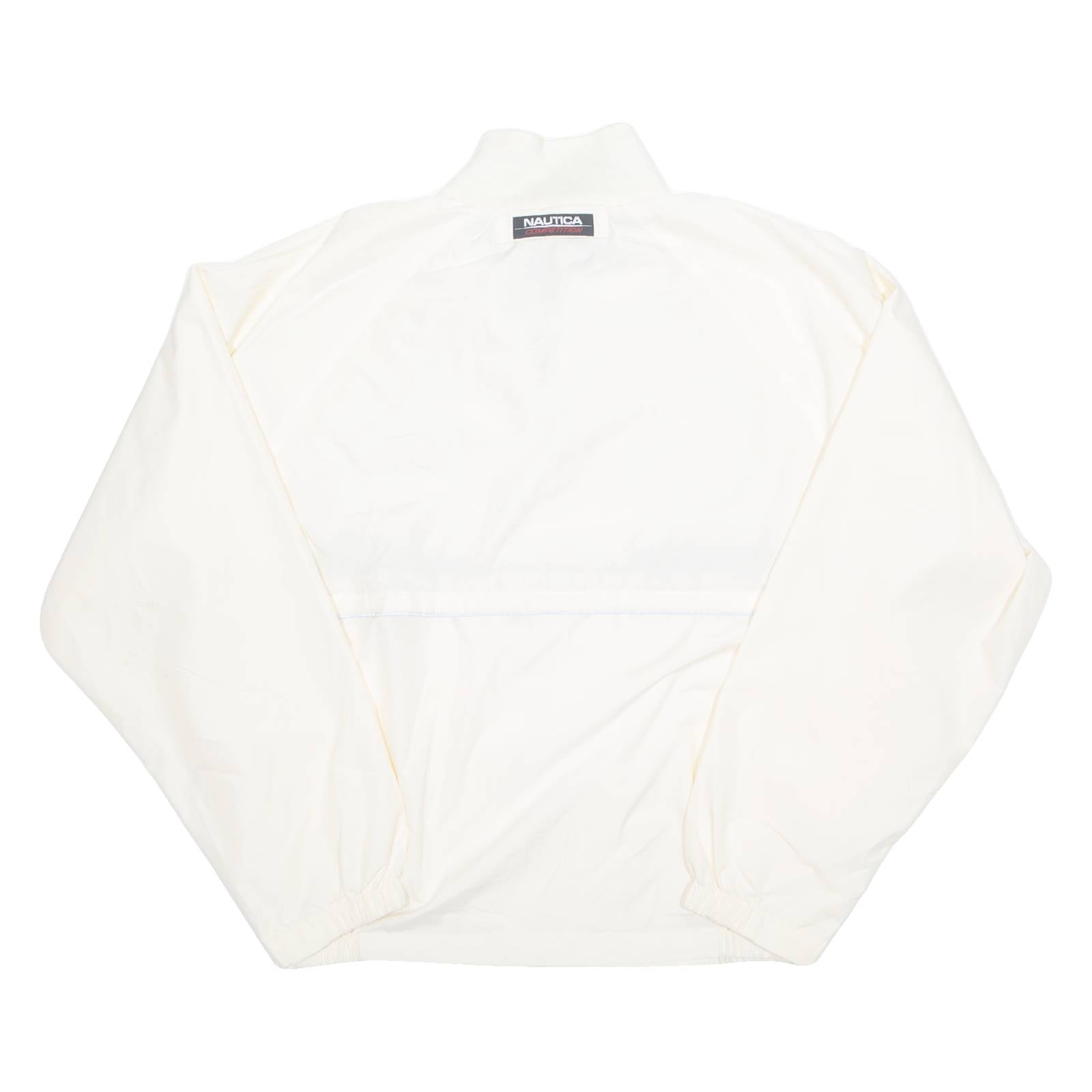 NAUTICA Mesh Lined Mens Windbreaker Jacket Cream L