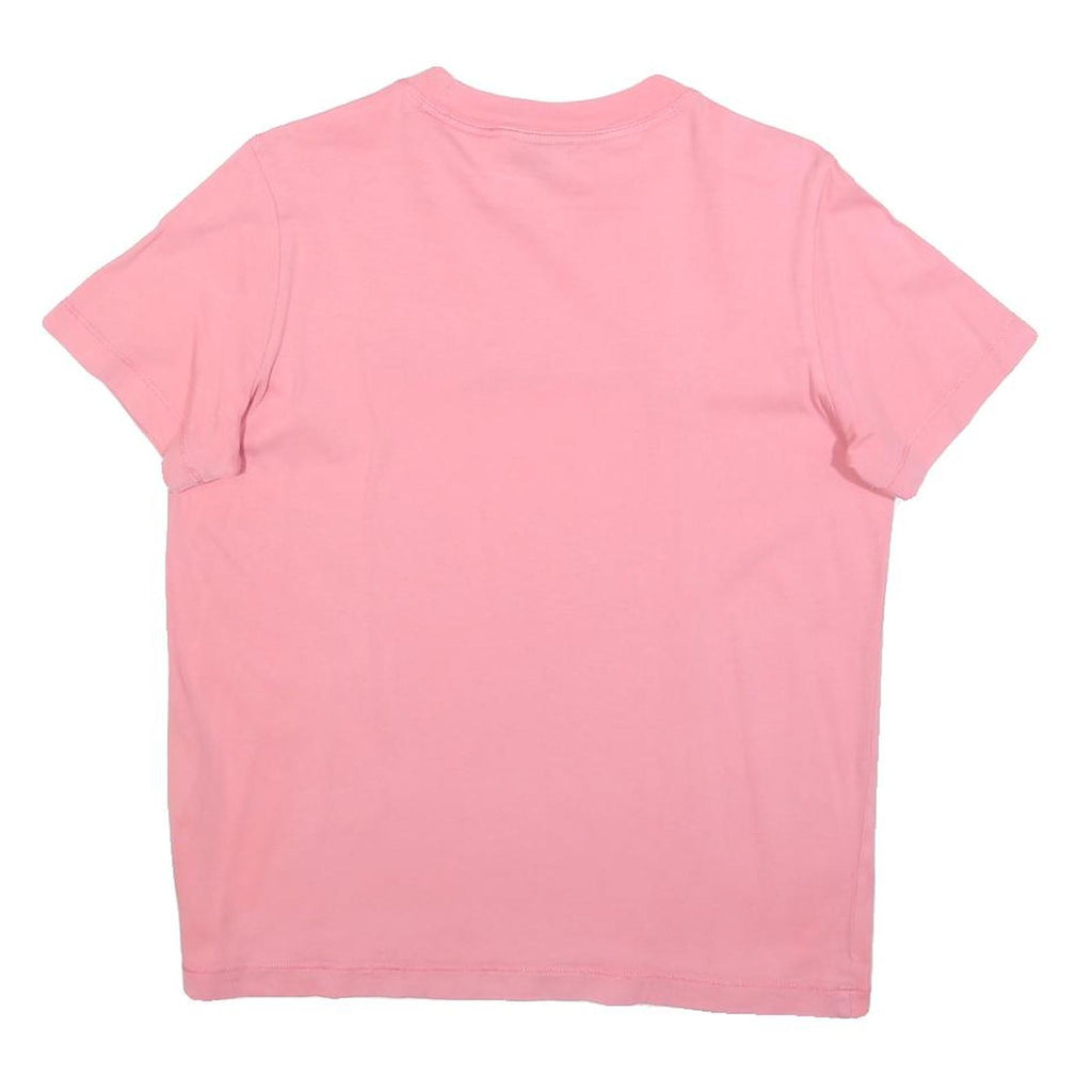 CHAMPION Girls Pink Graphic T-Shirt L Short Sleeve Crew Neck Cotton Blend
