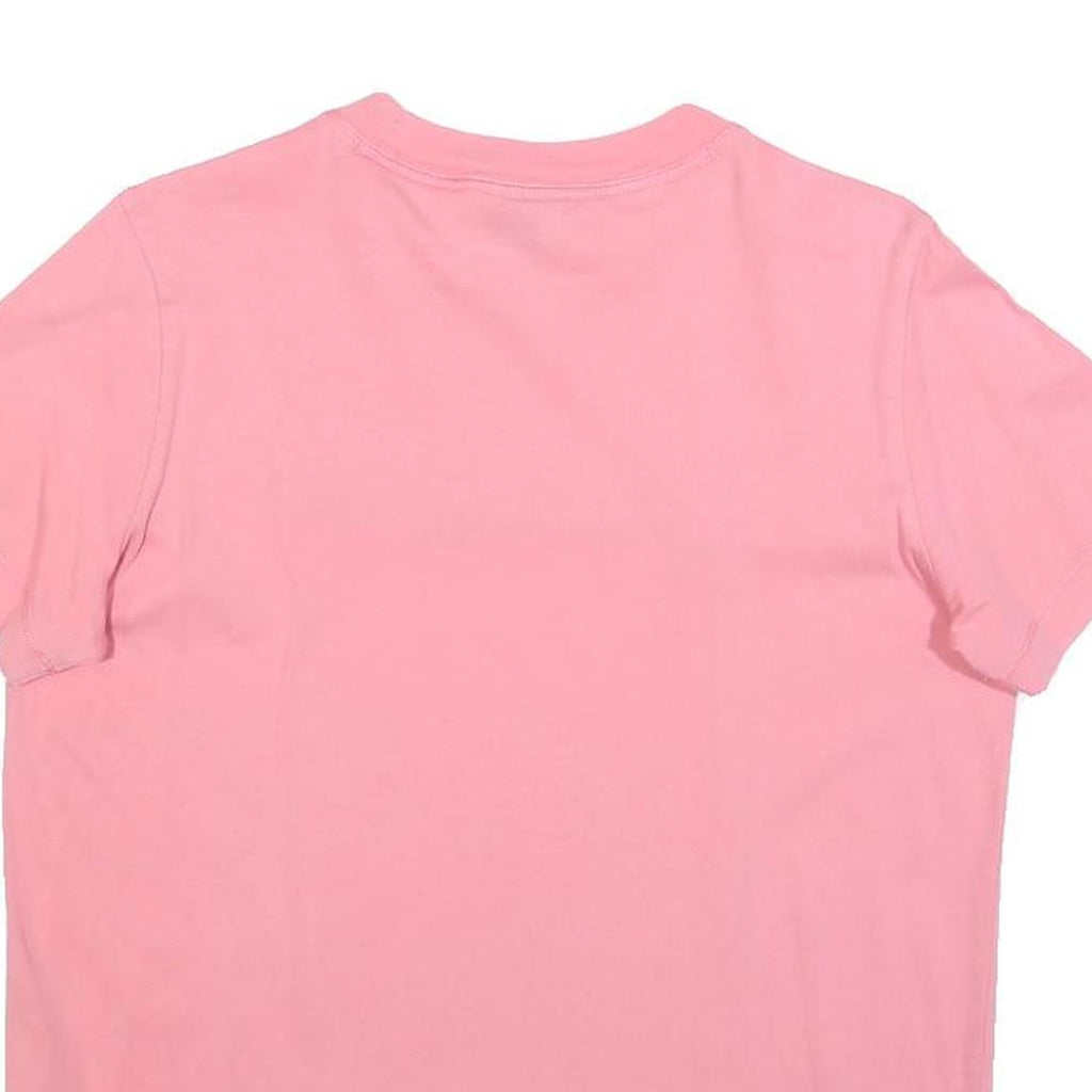 CHAMPION Girls Pink Graphic T-Shirt L Short Sleeve Crew Neck Cotton Blend