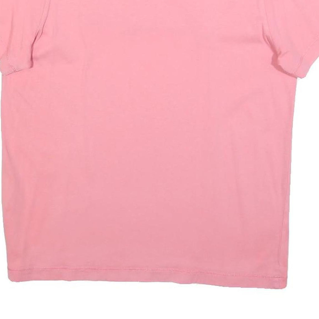 CHAMPION Girls Pink Graphic T-Shirt L Short Sleeve Crew Neck Cotton Blend
