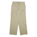 DICKIES Mens Regular Fit Beige Cotton Blend Trousers W30 L30 Cargo Style Zip