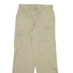 DICKIES Mens Regular Fit Beige Cotton Blend Trousers W30 L30 Cargo Style Zip