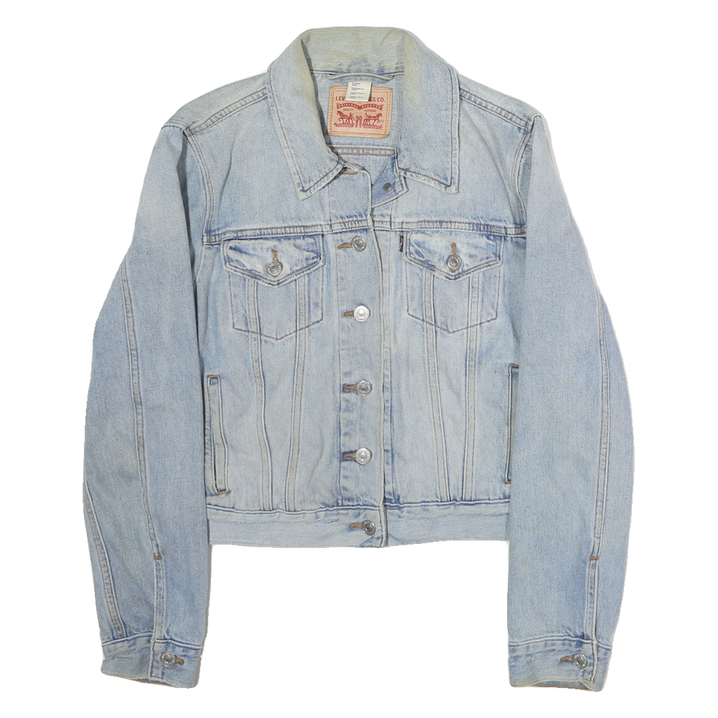 LEVI'S Womens Blue Denim Button Jacket L Cotton Classic Vintage Style Casual