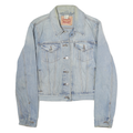 LEVI'S Womens Blue Denim Button Jacket L Cotton Classic Vintage Style Casual