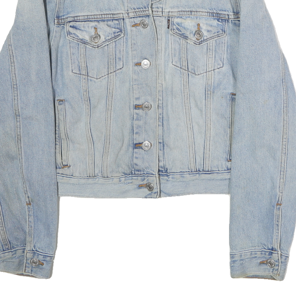 LEVI'S Womens Blue Denim Button Jacket L Cotton Classic Vintage Style Casual