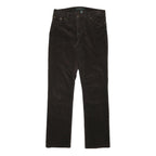 LAUREN RALPH LAUREN Womens Cotton Blend Brown Regular Fit Straight Trousers W30