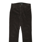 LAUREN RALPH LAUREN Womens Cotton Blend Brown Regular Fit Straight Trousers W30